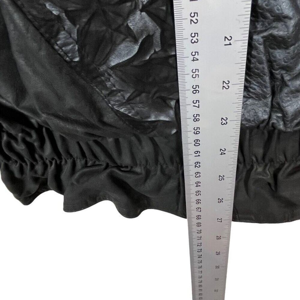 80s Patchwork Leather Jacket Black Oversized Wome… - image 3